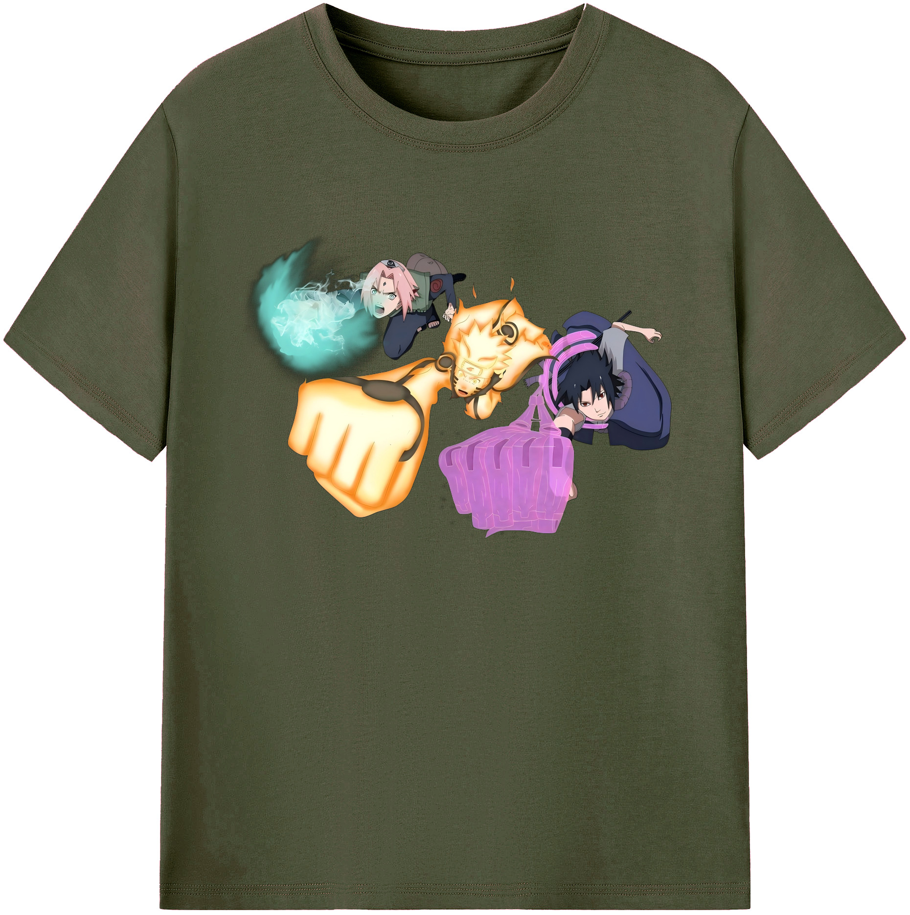（画像用） NARUTO -ナルト- うずまき ナルト Uzumaki Naruto 綿100％ メンズ半袖Tシャツ｜肌触りやわらか＆通気性